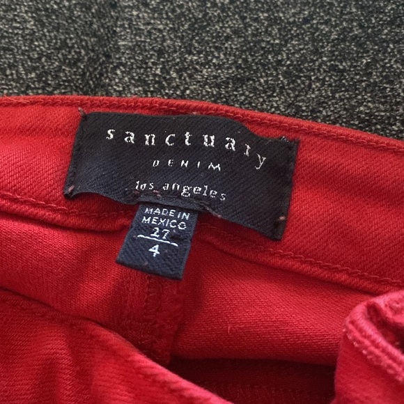 Sanctuary Women's Vibrant Red Skinny Jeans size 4 - Picture 6 of 6